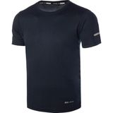 Ghassy Co. Erkek Nem Emici Hızlı Kuruma Atletik Teknik Performans Spor T-Shirt - Lacivert - 2XL
