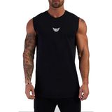 Ghassy Co. Erkek Nem Emici Hızlı Kuruma Atletik Teknik Performans Sporcu Sıfır Kol T-Shirt - 2XL - Siyah