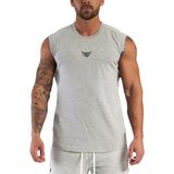 Ghassy Co. Erkek Nem Emici Hızlı Kuruma Atletik Teknik Performans Sporcu Sıfır Kol T-Shirt - Açık Grı