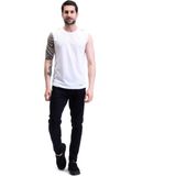 Ghassy Co. Erkek Nem Emici Hızlı Kuruma Atletik Teknik Performans Sporcu Sıfır Kol T-Shirt Gym 108 - 2XL - Beyaz