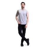 Ghassy Co. Erkek Nem Emici Hızlı Kuruma Atletik Teknik Performans Sporcu Sıfır Kol T-shirt GYM 108 - AÇIK GRİ M