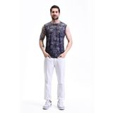 Ghassy Co. Erkek Nem Emici Hızlı Kuruma Atletik Teknik Performans Sporcu Sıfır Kol T-shirt GYM 108 - ANTRASİT M