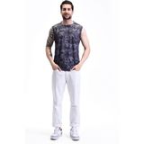 Ghassy Co. Erkek Nem Emici Hızlı Kuruma Atletik Teknik Performans Sporcu Sıfır Kol T-Shirt Gym 108 - Antrasit