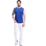 Ghassy Co. Erkek Nem Emici Hızlı Kuruma Atletik Teknik Performans Sporcu Sıfır Kol T-shirt GYM 108 SAKS M