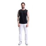 Ghassy Co. Erkek Nem Emici Hızlı Kuruma Atletik Teknik Performans Sporcu Sıfır Kol T-shirt GYM 108 - SİYAH S