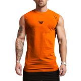 Ghassy Co. Erkek Nem Emici Hızlı Kuruma Atletik Teknik Performans Sporcu Sıfır Kol T-Shirt - M - Turuncu