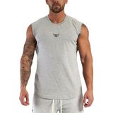 Ghassy Co. Erkek Nem Emici Hızlı Kuruma Atletik Teknik Performans Sporcu Sıfır Kol T-Shirt - XL - Açık Grı