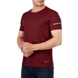 Ghassy Co. Erkek Nem Emici Hızlı Kuruma Atletik Teknik Performans T-Shirt - 3XL - Bordo