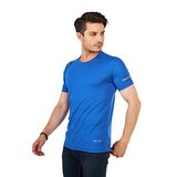 Ghassy Co. Erkek Nem Emici Hızlı Kuruma Atletik Teknik Performans T-Shirt - 3XL - Mavi
