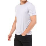 Ghassy Co. Erkek Nem Emici Hızlı Kuruma Atletik Teknik Performans T-shirt AÇIK GRİ S