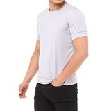 Ghassy Co. Erkek Nem Emici Hızlı Kuruma Atletik Teknik Performans T-shirt AÇIK GRİ XL