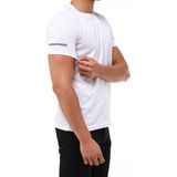 Ghassy Co. Erkek Nem Emici Hızlı Kuruma Atletik Teknik Performans T-Shirt - Beyaz - 2XL