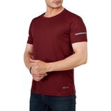 Ghassy Co. Erkek Nem Emici Hızlı Kuruma Atletik Teknik Performans T-Shirt - Bordo