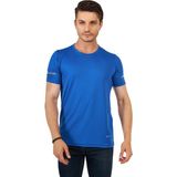 Ghassy Co. Erkek Nem Emici Hızlı Kuruma Atletik Teknik Performans T-Shirt - Mavi - 2XL