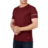 Ghassy Co. Erkek Nem Emici Hızlı Kuruma Atletik Teknik Performans T-Shirt - S - Bordo