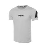 Ghassy Co. Erkek Nem Emici Hızlı Kuruma Performans Running Spor T-shirt AÇIK GRİ 3XL