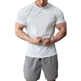 Ghassy Co. Erkek Nem Emici Hızlı Kuruyan Renk Solmayan Atletik Teknik Fitness Spor T-shirt BEYAZ M