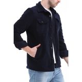 Ghassy Co. Erkek Oduncu Düğmeli Çift Cepli Ekose Polar Outdoor Gömlek Ceket - Lacivert