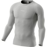 Ghassy Co. Erkek Pro Compression Nem Emici Atletik Performans Uzun Kollu Reglan Kol Spor Tişört - Açık Grı