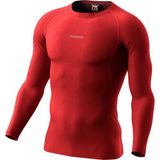Ghassy Co. Erkek Pro Compression Nem Emici Atletik Performans Uzun Kollu Reglan Kol Spor Tişört - Kırmızı