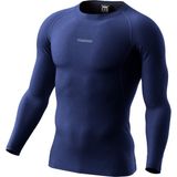Ghassy Co. Erkek Pro Compression Nem Emici Atletik Performans Uzun Kollu Reglan Kol Spor Tişört - Lacivert