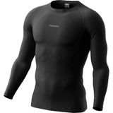 Ghassy Co. Erkek Pro Compression Nem Emici Atletik Performans Uzun Kollu Reglan Kol Spor Tişört - Siyah