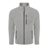 ghassy co. Erkek Pro Rüzgar Geçirmez 5 Cepli Outdoor Tam Fermuarlı Polar Ceket AÇIK GRİ, L