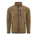 ghassy co. Erkek Pro Rüzgar Geçirmez 5 Cepli Outdoor Tam Fermuarlı Polar Ceket AÇIK HAKİ, L