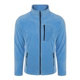 ghassy co. Erkek Pro Rüzgar Geçirmez 5 Cepli Outdoor Tam Fermuarlı Polar Ceket AÇIK MAVİ, M
