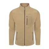 ghassy co. Erkek Pro Rüzgar Geçirmez 5 Cepli Outdoor Tam Fermuarlı Polar Ceket BEJ, XL