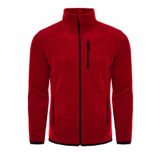 ghassy co. Erkek Pro Rüzgar Geçirmez 5 Cepli Outdoor Tam Fermuarlı Polar Ceket BORDO, L