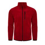 ghassy co. Erkek Pro Rüzgar Geçirmez 5 Cepli Outdoor Tam Fermuarlı Polar Ceket BORDO, M