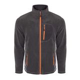 ghassy co. Erkek Pro Rüzgar Geçirmez 5 Cepli Outdoor Tam Fermuarlı Polar Ceket FÜME 2, S