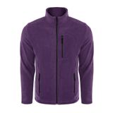 ghassy co. Erkek Pro Rüzgar Geçirmez 5 Cepli Outdoor Tam Fermuarlı Polar Ceket MOR, 2XL