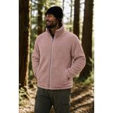 Ghassy Co. Erkek Pro Termal Iç Dış Sherpa Sonbahar Kış Tam Fermuarlı Peluş Sweatshirt - Pudra - 2XL