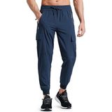 Ghassy Co. Erkek Quich Dry Running Athletic Dar Paça Joggers Hafif Outdoor Pantolon - Lacivert