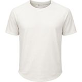 Ghassy Co. Erkek Reglan Oval Kesim Pamuk Yumuşak Dokulu Bisiklet Yaka T-Shirt - Beyaz - 2XL