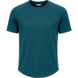 Ghassy Co. Erkek Reglan Oval Kesim Pamuk Yumuşak Dokulu Bisiklet Yaka T-Shirt - Nefti - XL