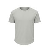 Ghassy Co. Erkek Reglan Oval Kesim%100 Pamuk Yumuşak Dokulu Bisiklet Yaka T-shirt AÇIK GRİ S