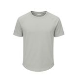 Ghassy Co. Erkek Reglan Oval Kesim%100 Pamuk Yumuşak Dokulu Bisiklet Yaka T-shirt AÇIK GRİ XXL