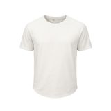 Ghassy Co. Erkek Reglan Oval Kesim%100 Pamuk Yumuşak Dokulu Bisiklet Yaka T-shirt BEYAZ S