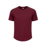 Ghassy Co. Erkek Reglan Oval Kesim%100 Pamuk Yumuşak Dokulu Bisiklet Yaka T-shirt BORDO M