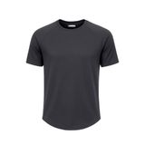 Ghassy Co. Erkek Reglan Oval Kesim%100 Pamuk Yumuşak Dokulu Bisiklet Yaka T-shirt FÜME S