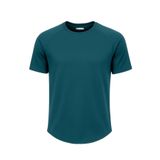 Ghassy Co. Erkek Reglan Oval Kesim%100 Pamuk Yumuşak Dokulu Bisiklet Yaka T-shirt Nefti L