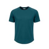 Ghassy Co. Erkek Reglan Oval Kesim%100 Pamuk Yumuşak Dokulu Bisiklet Yaka T-shirt Nefti M