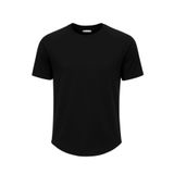 Ghassy Co. Erkek Reglan Oval Kesim%100 Pamuk Yumuşak Dokulu Bisiklet Yaka T-shirt SİYAH XXL