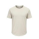 Ghassy Co. Erkek Reglan Oval Kesim%100 Pamuk Yumuşak Dokulu Bisiklet Yaka T-shirt TAŞ L