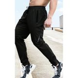 Ghassy Co. Erkek Run Ultra Hafif Egzersiz Aktif Joggers Spor Dar Paça Eşofman Altı 001 siyah