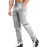Ghassy Co. Erkek Run Ultra Hafif Egzersiz Aktif Joggers Spor Dar Paça Eşofman Altı AÇIK GRİ M