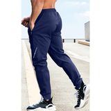 Ghassy Co. Erkek Run Ultra Hafif Egzersiz Aktif Joggers Spor Dar Paça Eşofman Altı - Lacivert